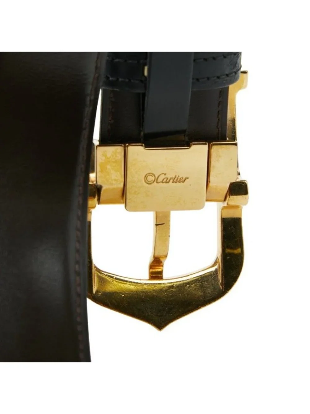 Cartier C Alonge Reversible Belt Black Brown Leather